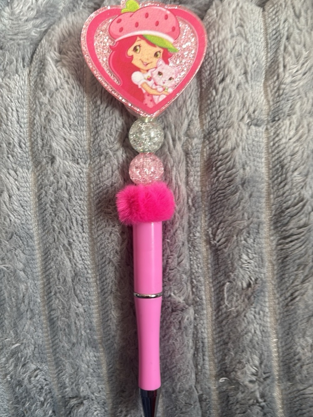 Strawberry Shortcake Pink Pom-Pom Pen